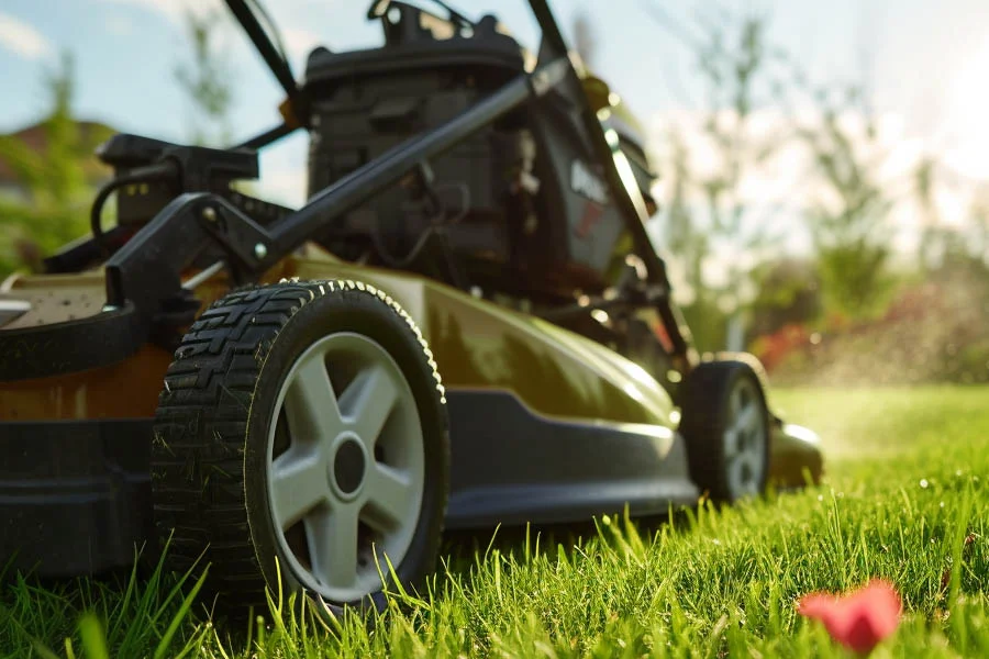 self propelled battery lawnmower